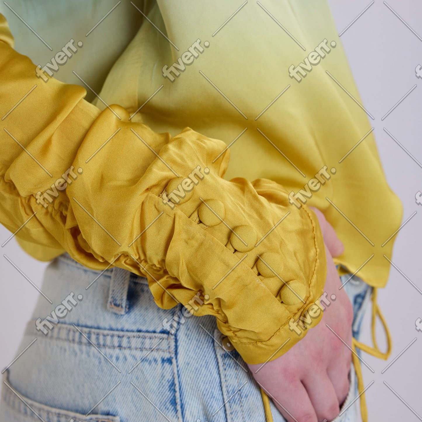 Blue Lotus Wrap Blouse