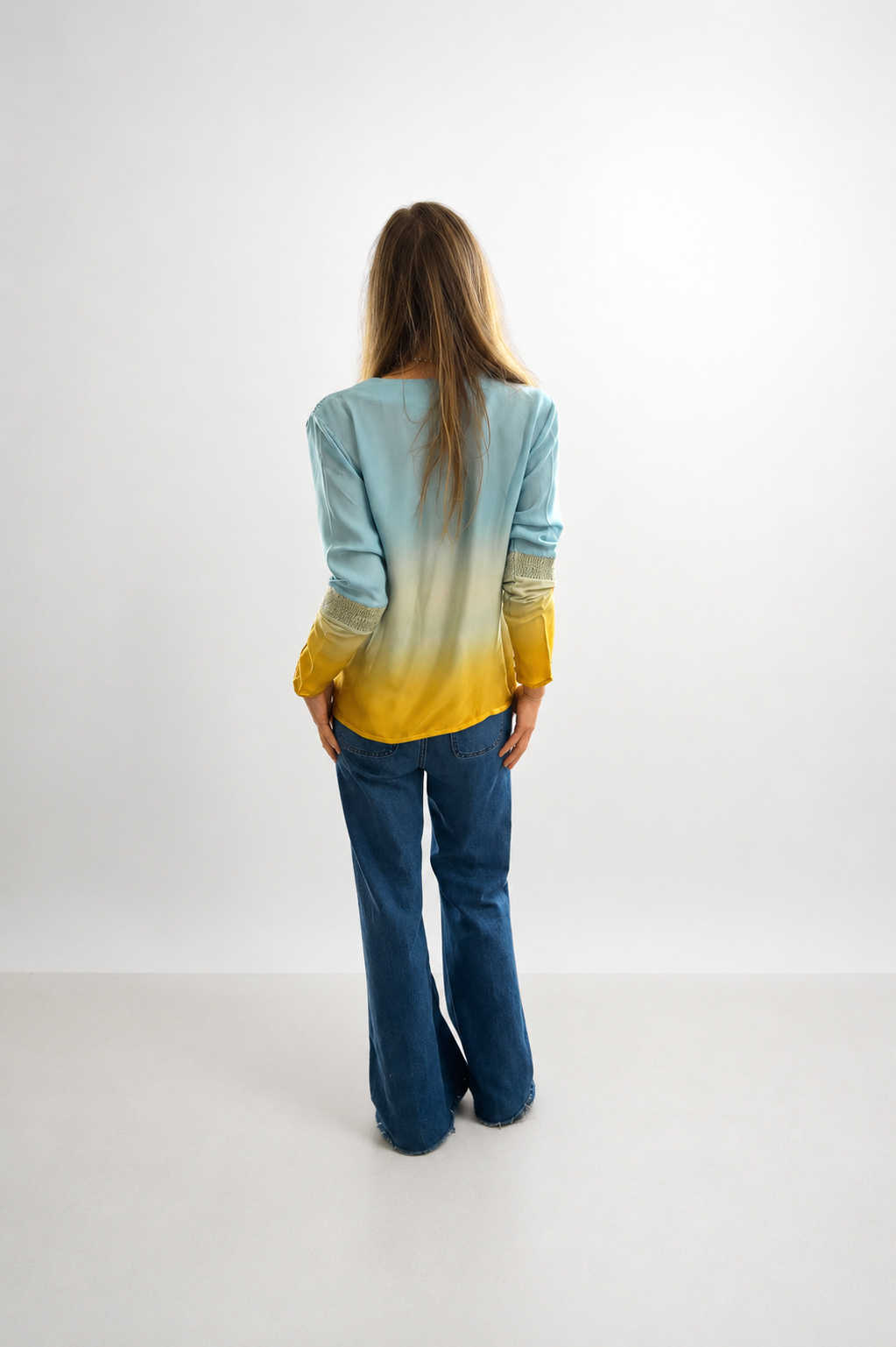Blue Lotus Wrap Blouse