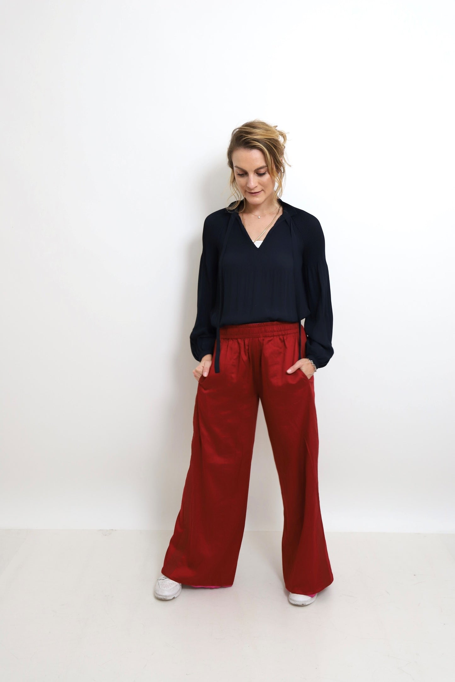 Pomegranate Bloom Reversible Trousers