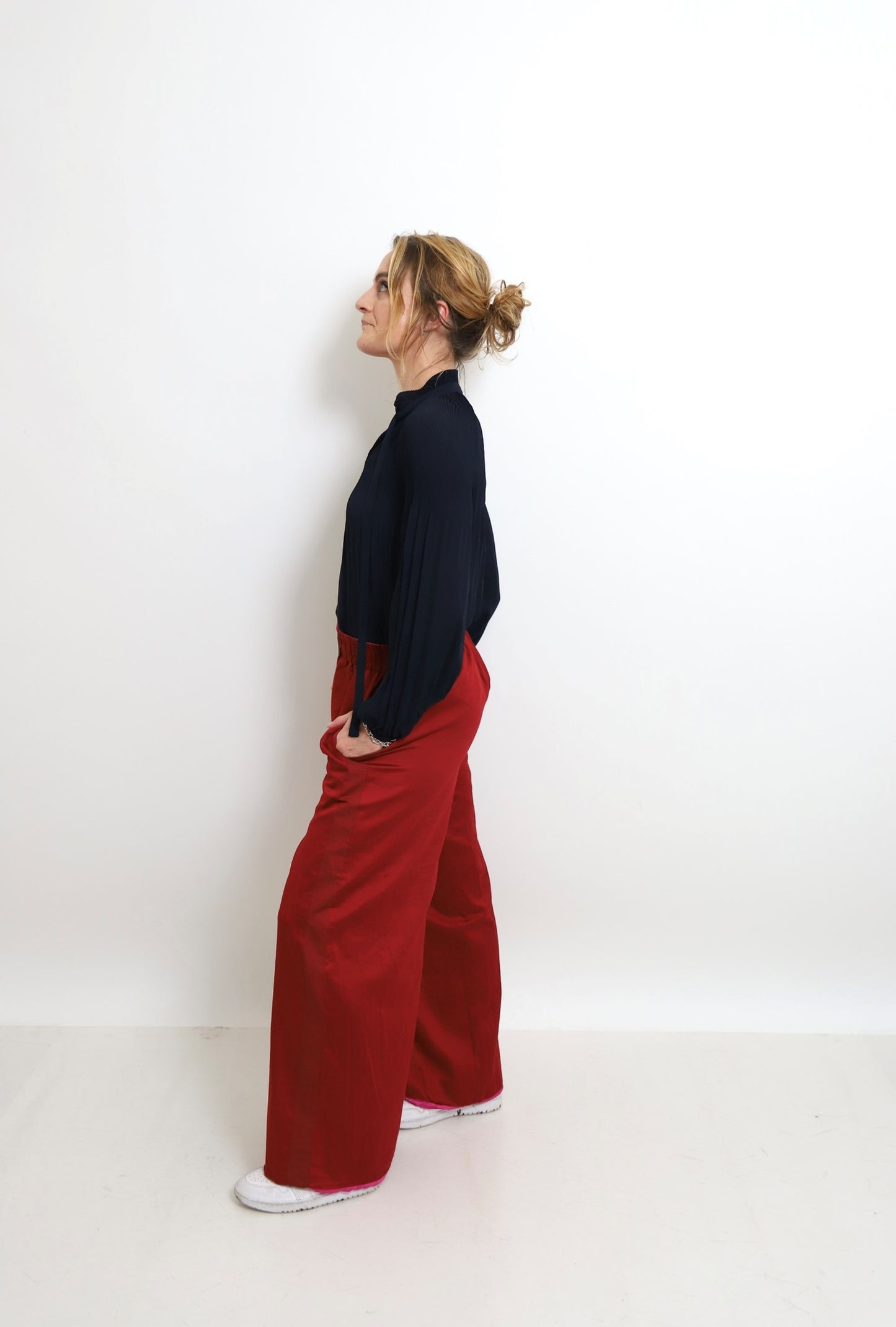 Pomegranate Bloom Reversible Trousers